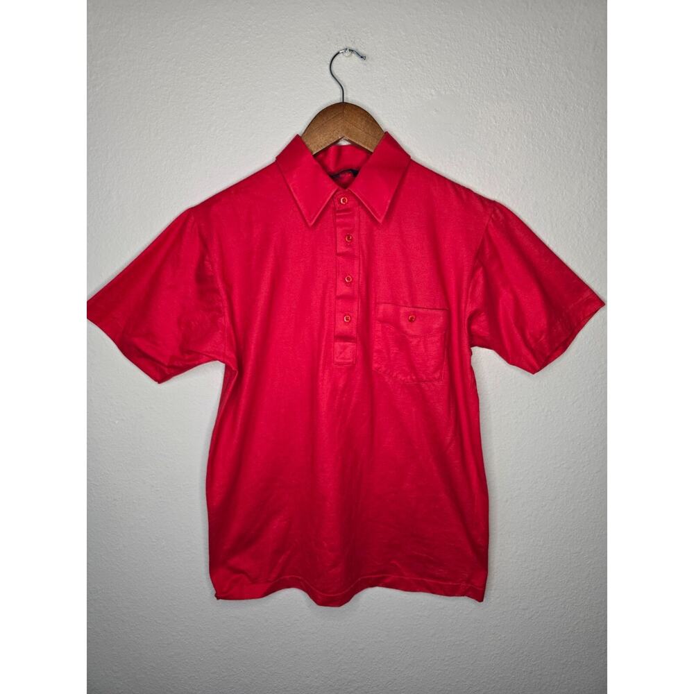 Vintage Womens Puritan Polo Medium Red short Sleeve Collared Shirt